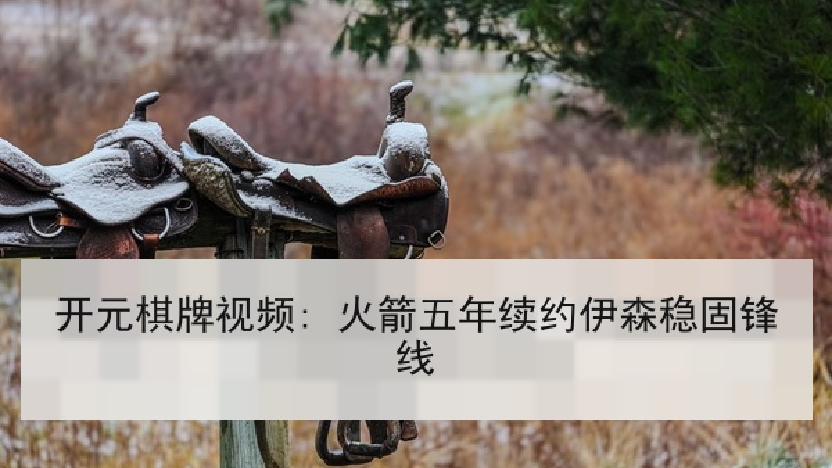 开元棋牌视频: 火箭五年续约伊森稳固锋线